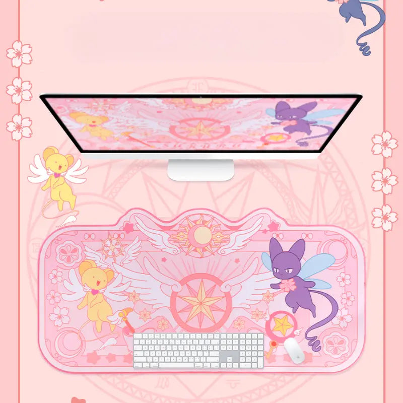 Kawaii Aesthetic Y2K Cute Fairy GG Card Captor Sakura Pink Mouse Pad ON1494 spreepickyshop