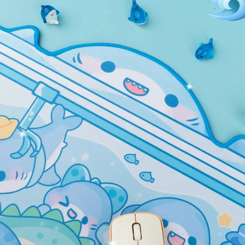 Kawaii Aesthetic Y2K Cute Fairy GG Pastel Blue Sharks Mouse Pad ON1490 spreepickyshop
