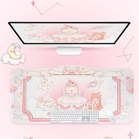 Kawaii Aesthetic Y2K Cute Fairy GG Pastel Sweet Dreamy Bear and Cake Mouse Pad ON1486 spreepickyshop