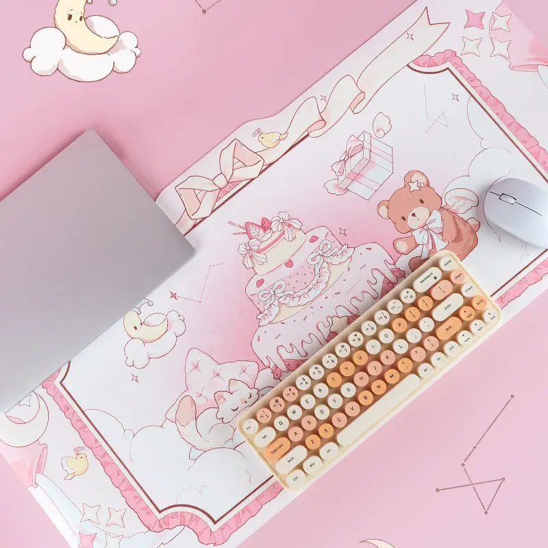 Kawaii Aesthetic Y2K Cute Fairy GG Pastel Sweet Dreamy Bear and Cake Mouse Pad ON1486 spreepickyshop