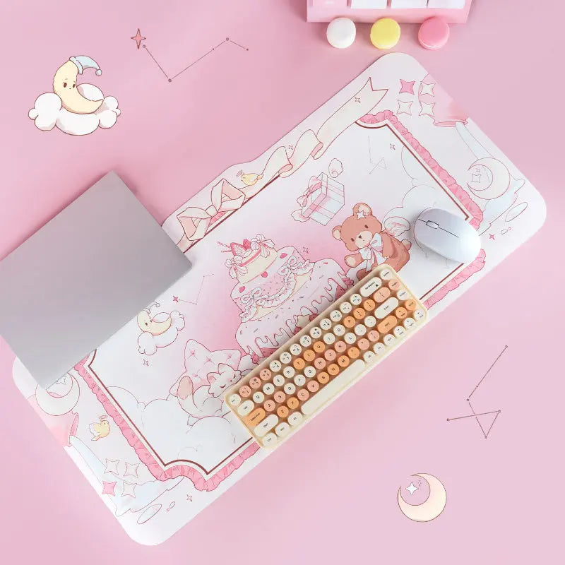 Kawaii Aesthetic Y2K Cute Fairy GG Pastel Sweet Dreamy Bear and Cake Mouse Pad ON1486 spreepickyshop