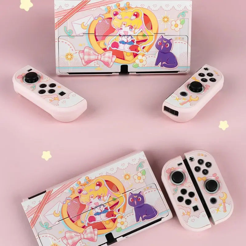 Kawaii Aesthetic Y2K Cute Fairy GG Sailor Moon Pastel Pink Switch Skin ON1483 spreepickyshop