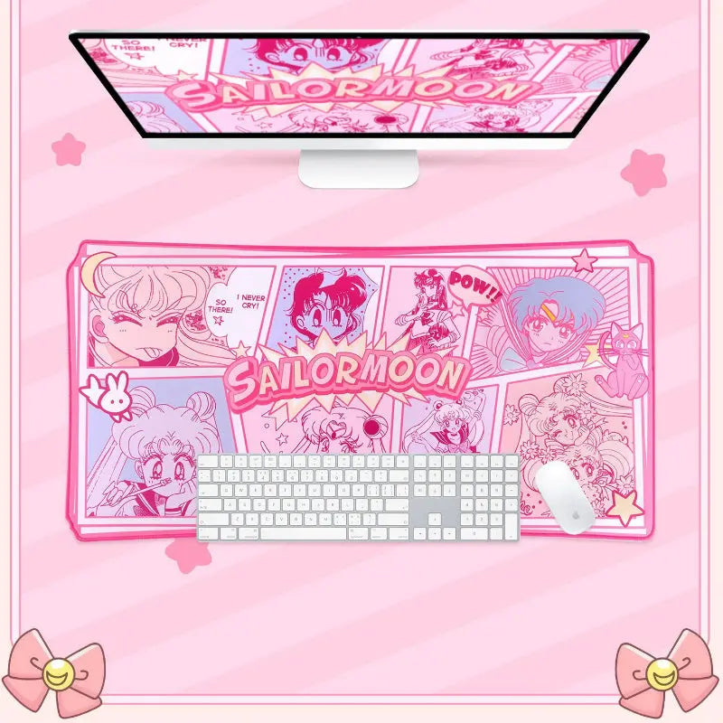 Kawaii Aesthetic Y2K Cute Fairy GG Sailor Moon Retro Pink Comic Mouse Pad ON1481 spreepickyshop