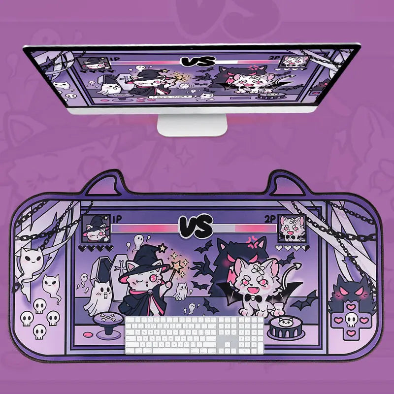 Kawaii Aesthetic Y2K Cute Fairy GG Witchy Ghosty Cat Fight Mouse Pad ON1485 spreepickyshop