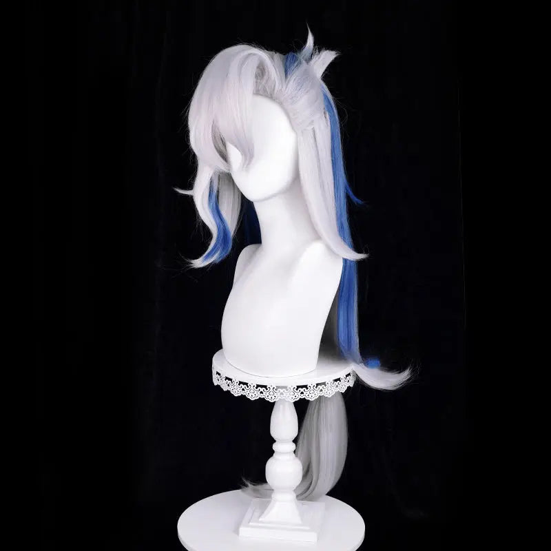 Kawaii Aesthetic Y2K Cute Fairy Genshin Impact Neuvillette White with Blue Cosplay Wig ON1310 spreepickyshop