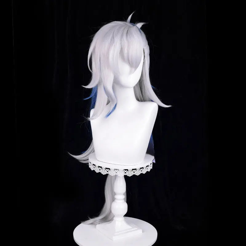 Kawaii Aesthetic Y2K Cute Fairy Genshin Impact Neuvillette White with Blue Cosplay Wig ON1310 spreepickyshop