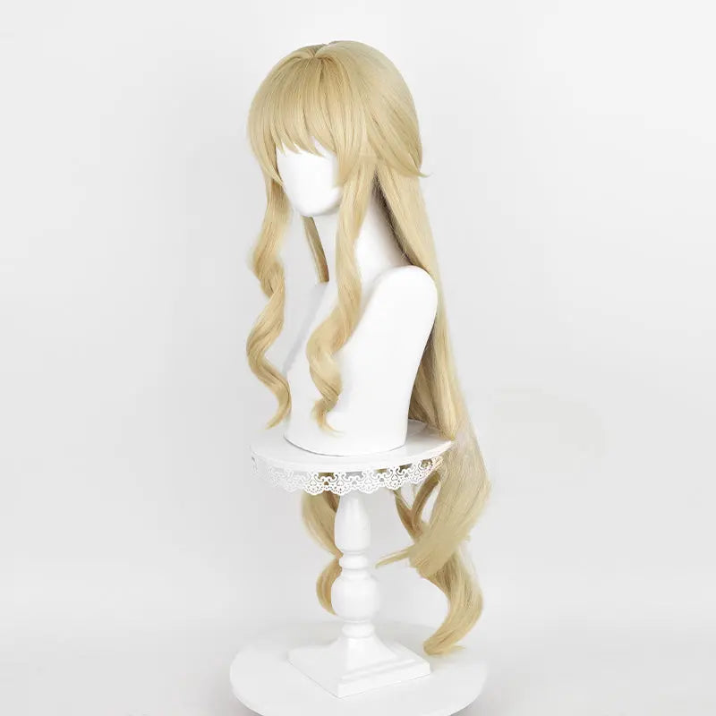 Kawaii Aesthetic Y2K Cute Fairy Genshin Impact Yuelyn Long Curly Blonde Cosplay Wig ON1311 spreepickyshop