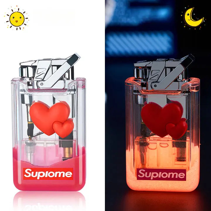 Kawaii Aesthetic Y2K Cute Fairy Glowing Heart Lighter MK Kawaii Store