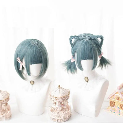 Green Lolita Mixed Color Short Wig MK0021R