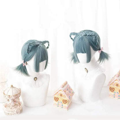 Green Lolita Mixed Color Short Wig MK0021R