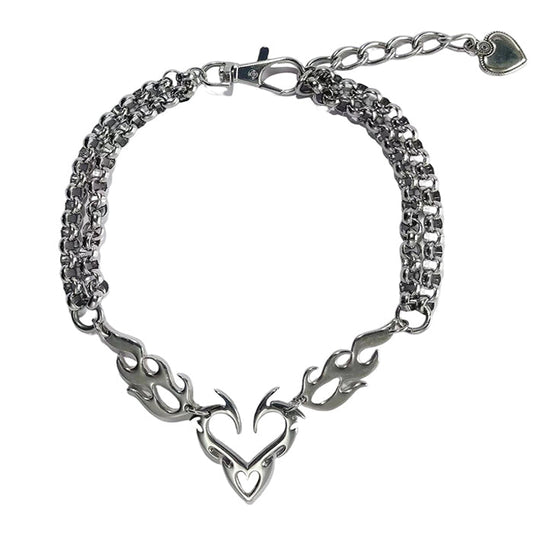 Y2K Heart Chain Necklace