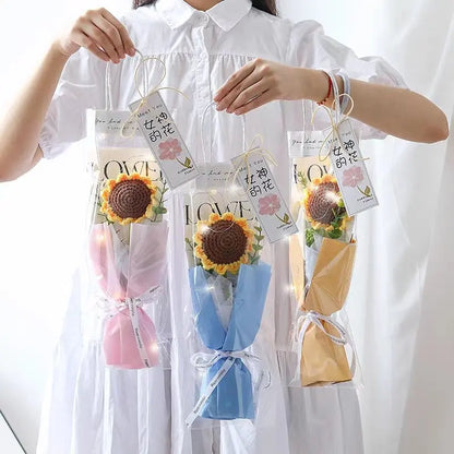 Kawaii Aesthetic Y2K Cute Fairy Handmade Knitted Sunflower MK Kawaii Store