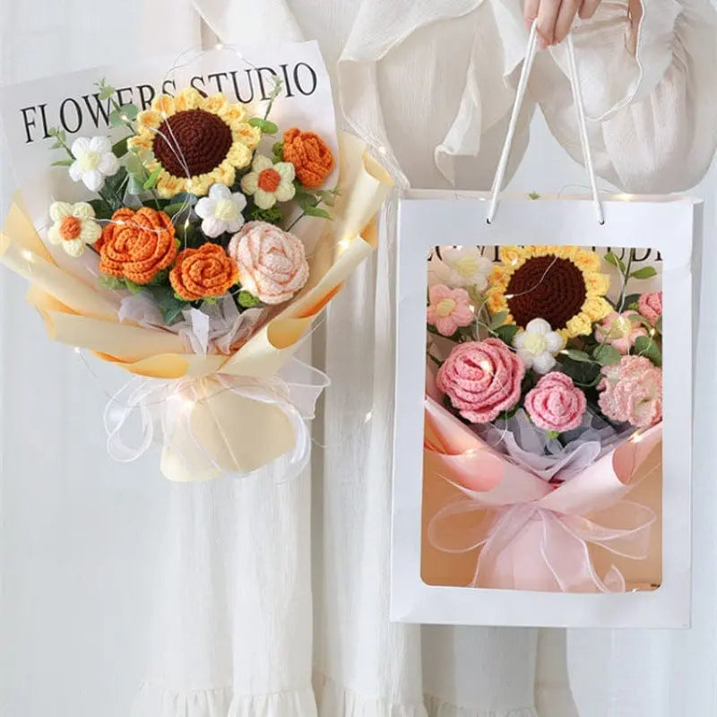 Kawaii Aesthetic Y2K Cute Fairy Handmade Knitted Sunflower MK Kawaii Store