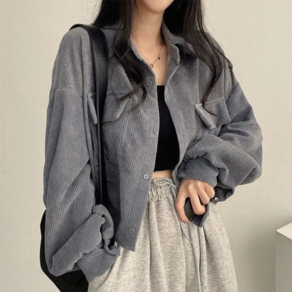 Casual Denim Cord Jacket