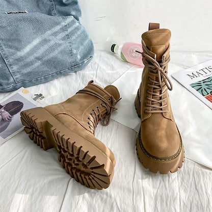 Brown Faux Suede Boots