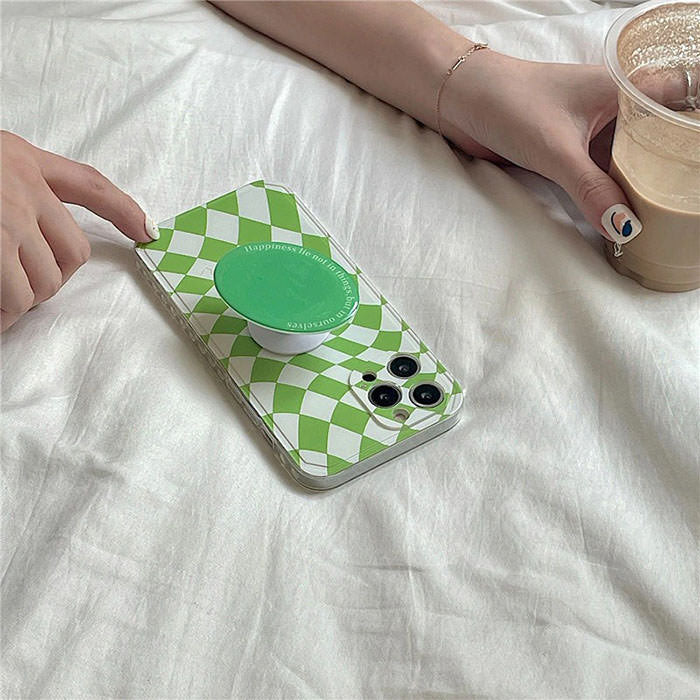 Green Checker iPhone Case