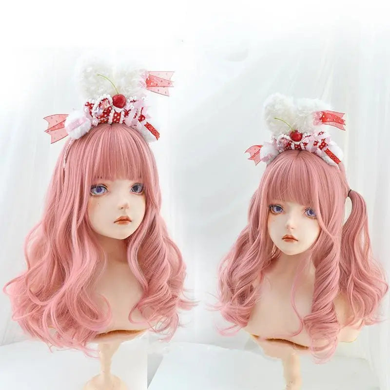 Harajuku Sweet Pink Lolita JK Long Curly Hair MK15773