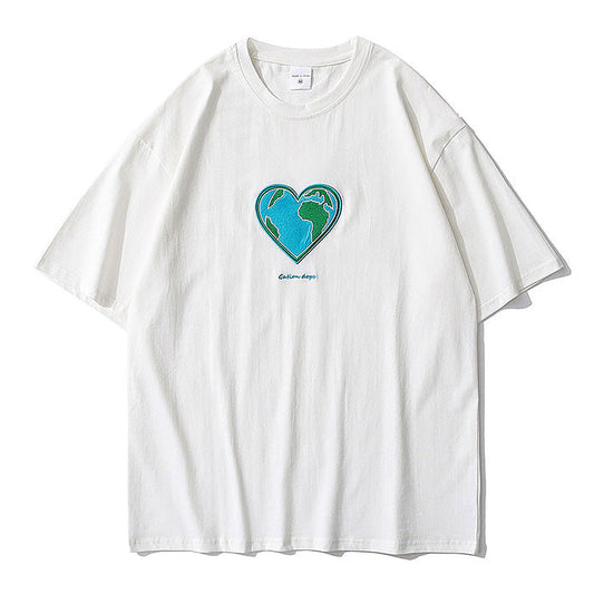 Heart Earth Embroidered Tee