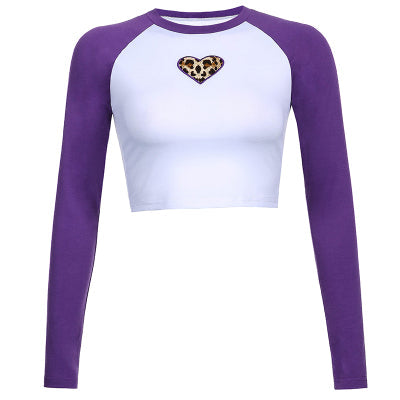 Heart Raglan Long-sleeves Tee