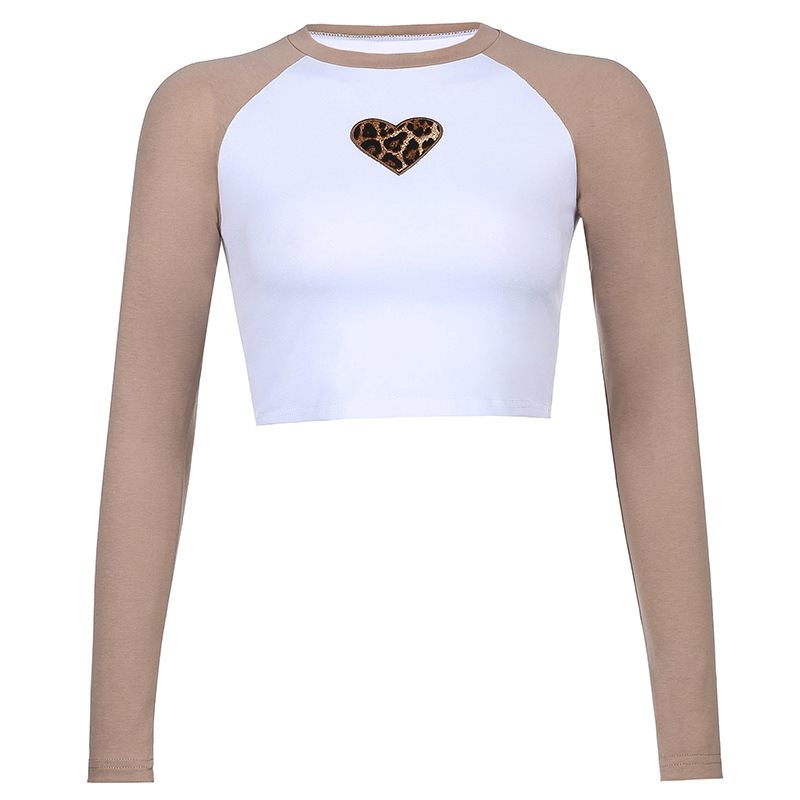 Heart Raglan Long-sleeves Tee