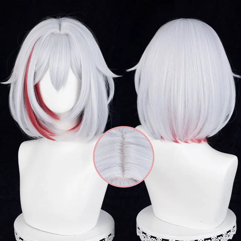 Kawaii Aesthetic Y2K Cute Fairy Honaki Star Rail Topaz White with Red Cosplay Wig ON1307 spreepickyshop