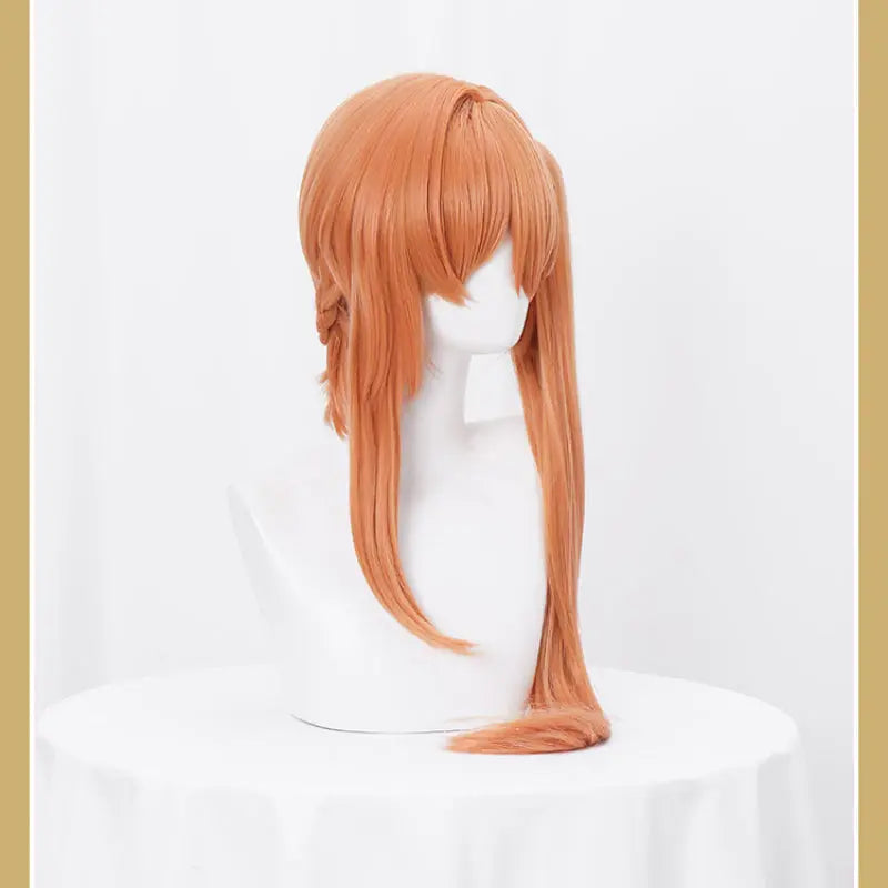 Kawaii Aesthetic Y2K Cute Fairy Honkai Star Rail Guinaifen Orange Side Ponytail Wig ON1187 spreepickyshop