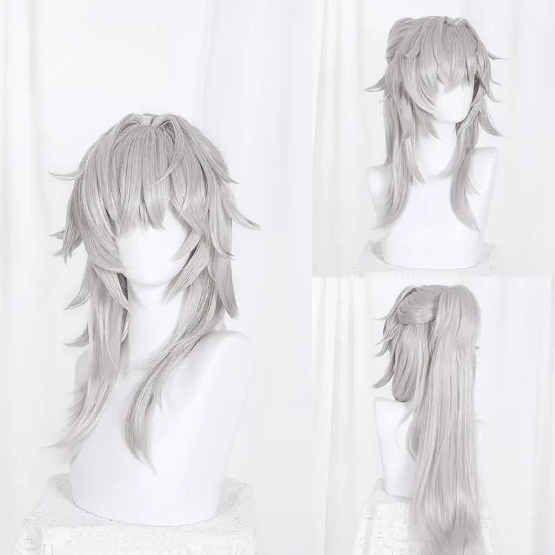 Honkai Star Rail Jing Yuan Cosplay Silver Wig ON800