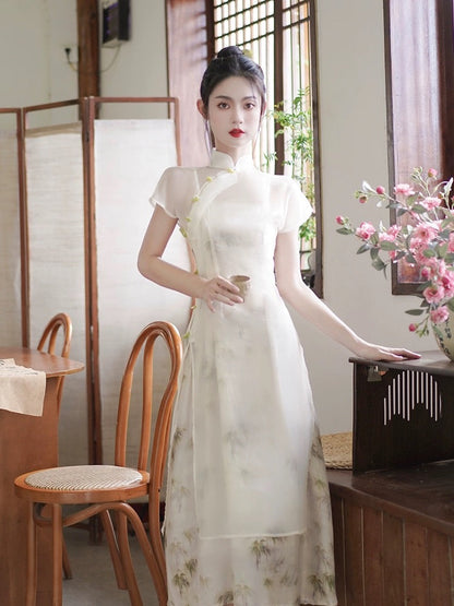 Fairy White Cheongsam Dress