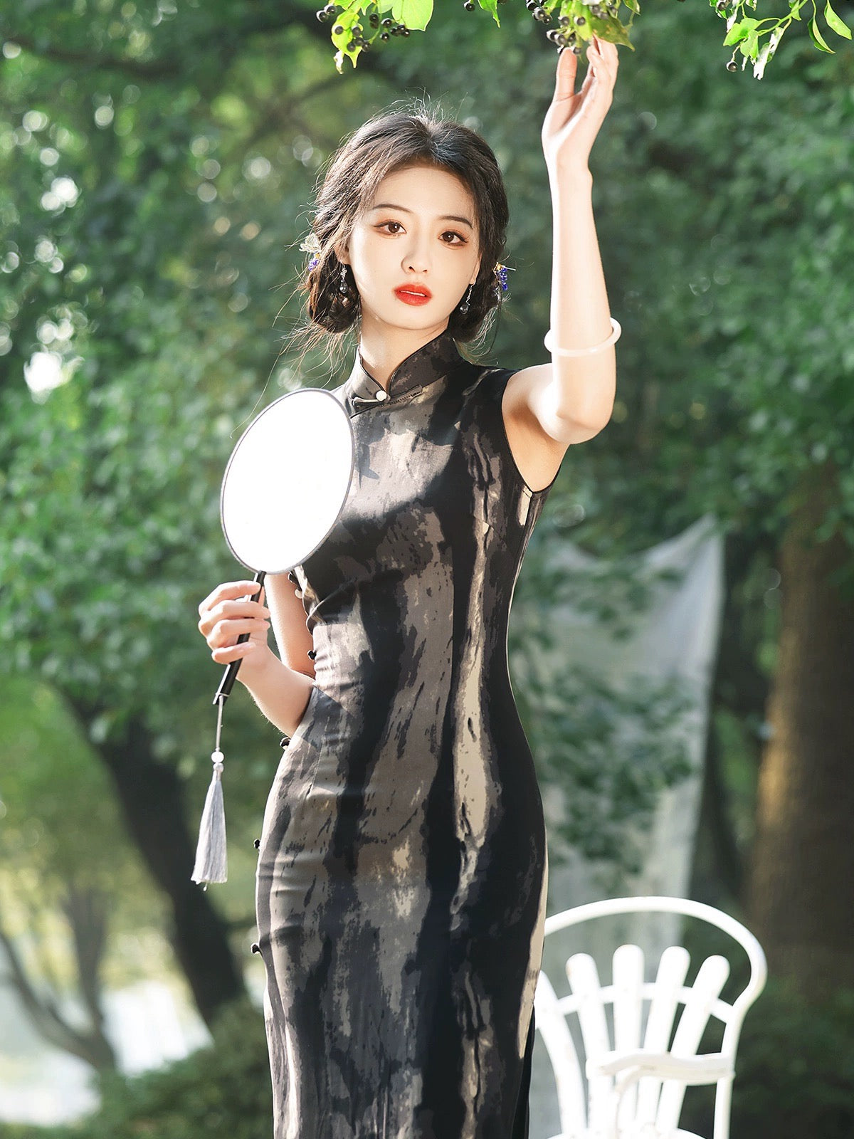 Black Ink Painting Cheongsam