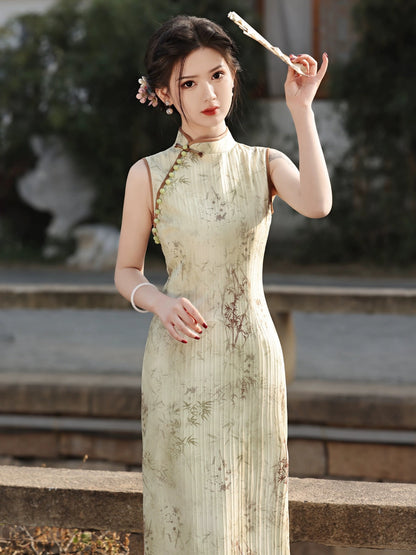 Bamboo Forest Cheongsam Dress