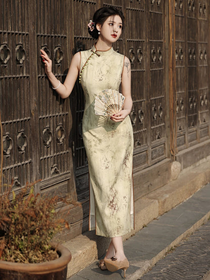 Bamboo Forest Cheongsam Dress