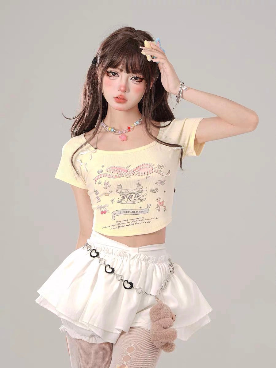 Lemon Mousse Crop Top