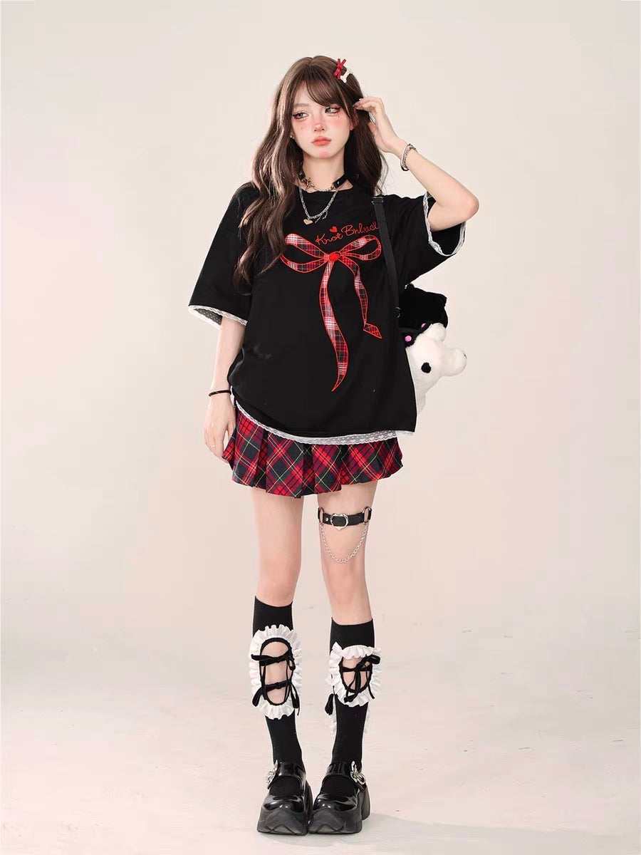 Kawaii Bow Party Oversized Loose Top