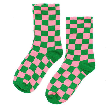 Colorful Checker Socks