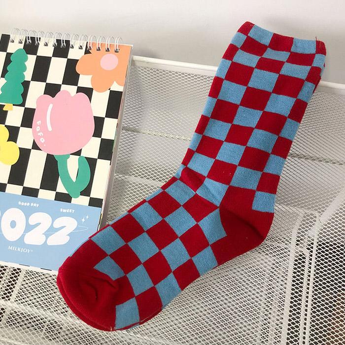 Colorful Checker Socks