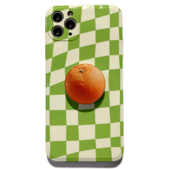 Fruit Green Checkerboard iPhone Case