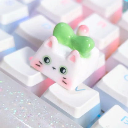 Kawaii Aesthetic Y2K Cute Fairy Individual Cute 3D Cat KeyCap - Kimi MK Kawaii Store