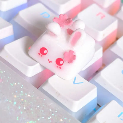 Kawaii Aesthetic Y2K Cute Fairy Individual Cute 3D Cat KeyCap - Kimi MK Kawaii Store