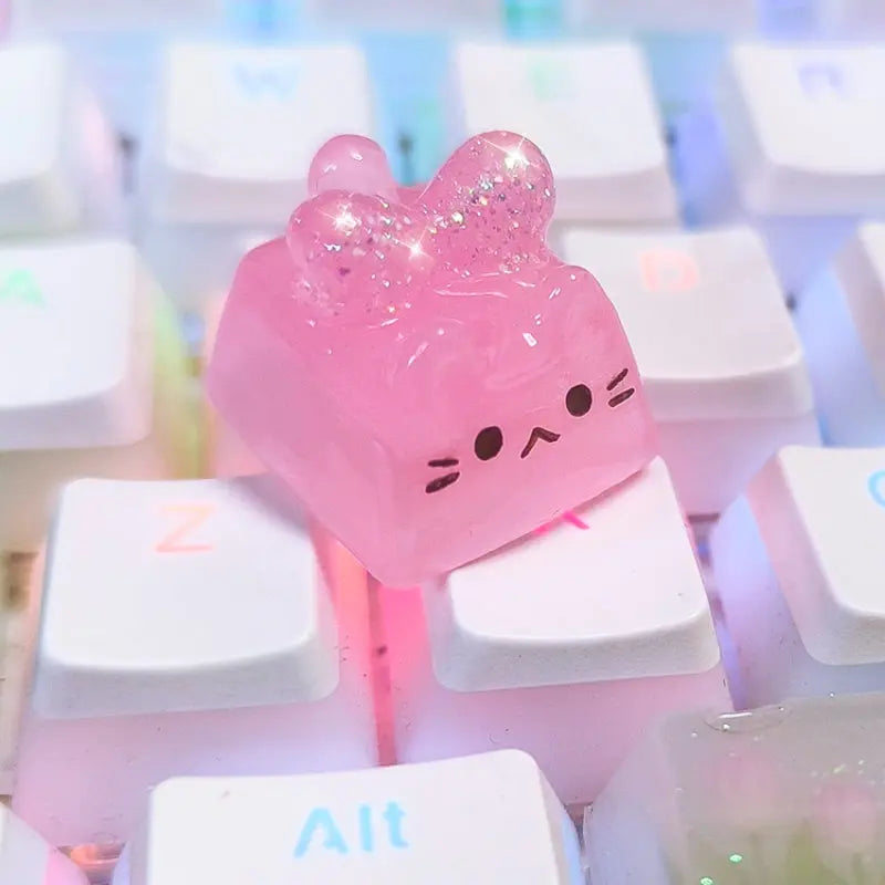 Kawaii Aesthetic Y2K Cute Fairy Individual Cute 3D Cat KeyCap - Kimi MK Kawaii Store