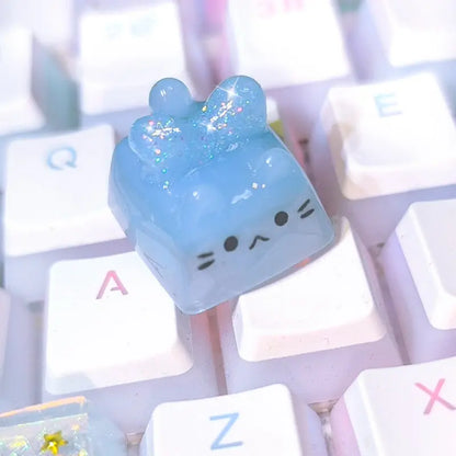 Kawaii Aesthetic Y2K Cute Fairy Individual Cute 3D Cat KeyCap - Kimi MK Kawaii Store