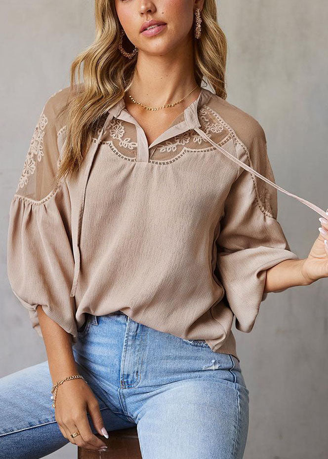 Top Patchwork Italian Tulle Green Army Fall Chiffon