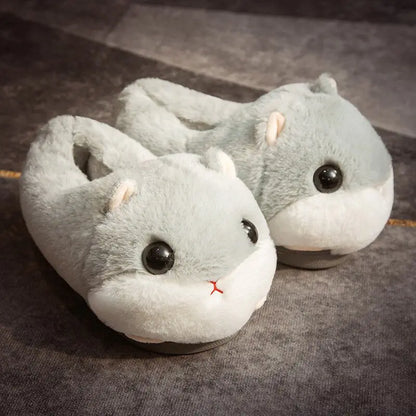 Kawaii Hamster peluche cochon requin pantoufles peluche pantoufles LIN76