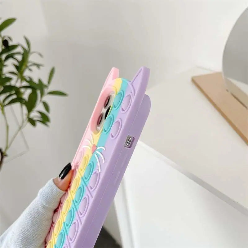 Kawaii Pastel Rainbow Cat Ears Sweet Phone Case SS1782
