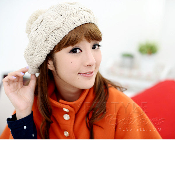 Knit Cable Beret