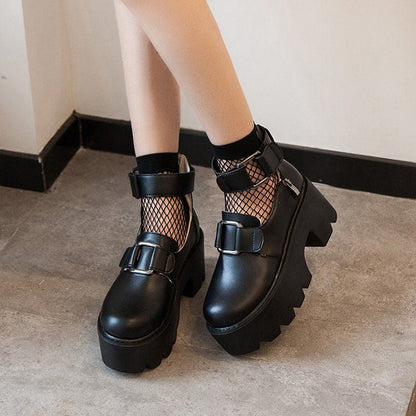 Faux Leather Platform Shoes