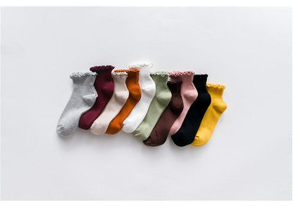 Frill Trim Knit Socks