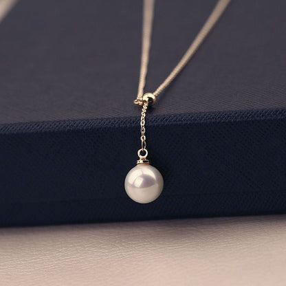 Faux Pearl Drop Necklace