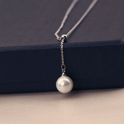 Faux Pearl Drop Necklace