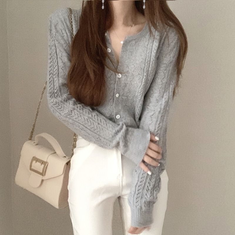 Plain Patterened Cardigan