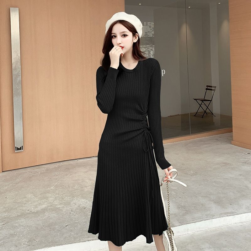 Long Sleeve Drawstring Knit A